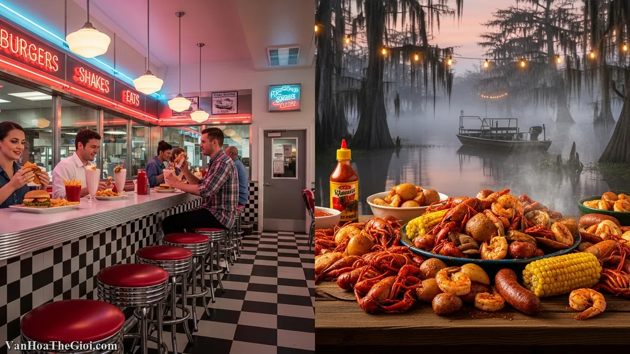 Ẩm thực Mỹ: fast food và ẩm thực vùng miền