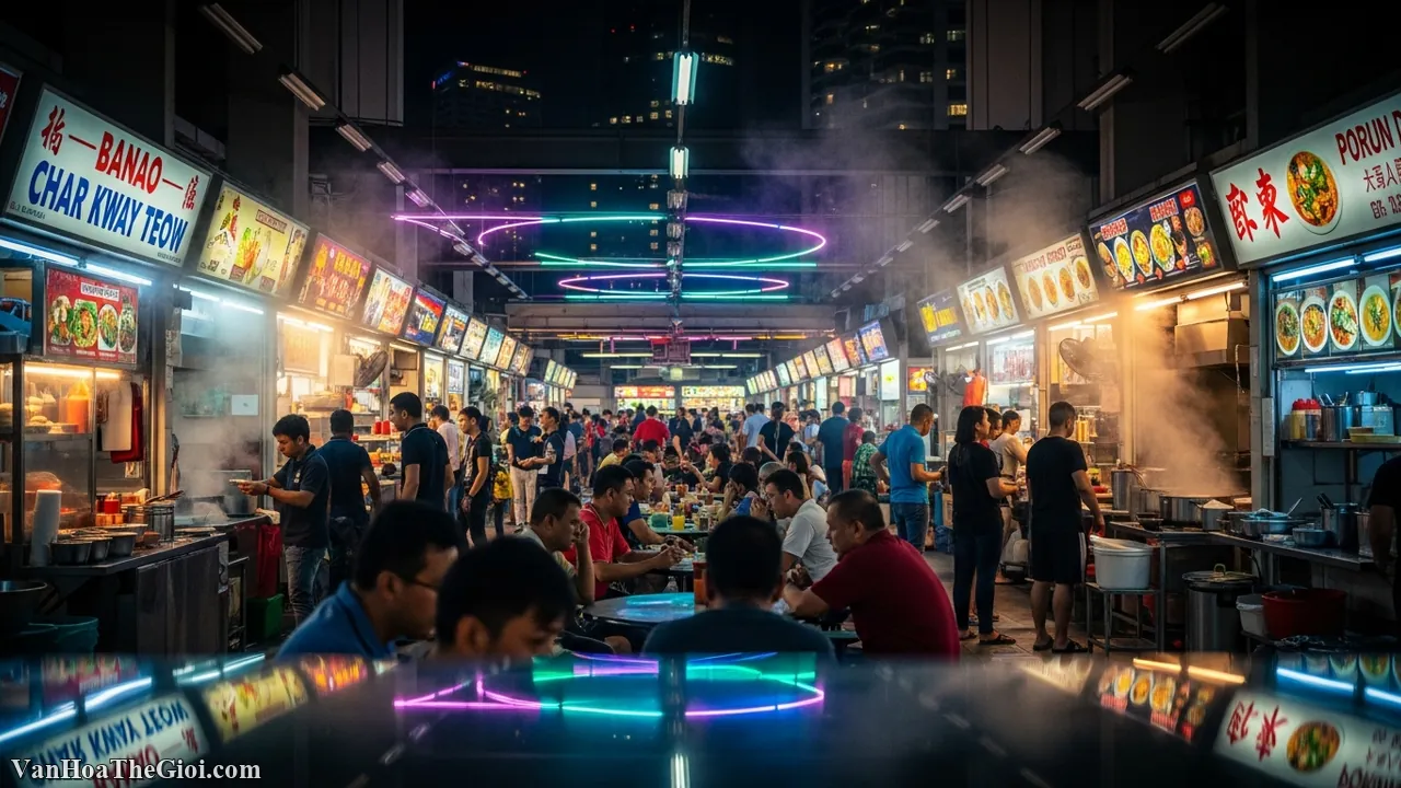 Văn hóa Hawker: Ẩm thực đường phố Singapore